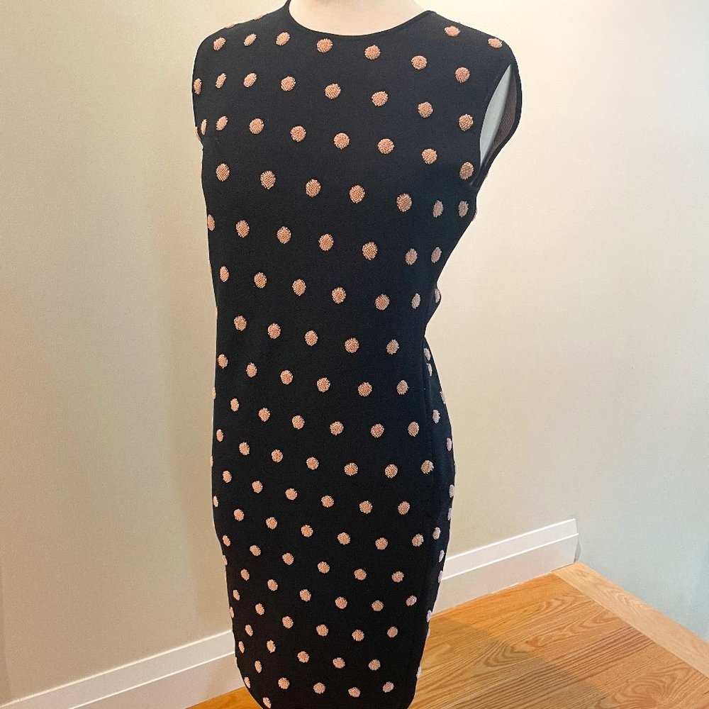 BCBGMAXAZRIA Jose Sleeveless Polka Dot Knit Dress